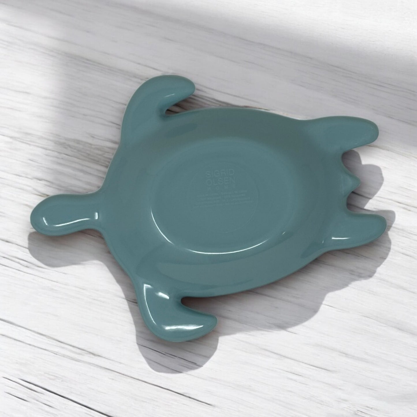 Sea Turtle Melamine Ocean Shaped Appetizer Tidbit Plates Sigrid Olsen Set of 4