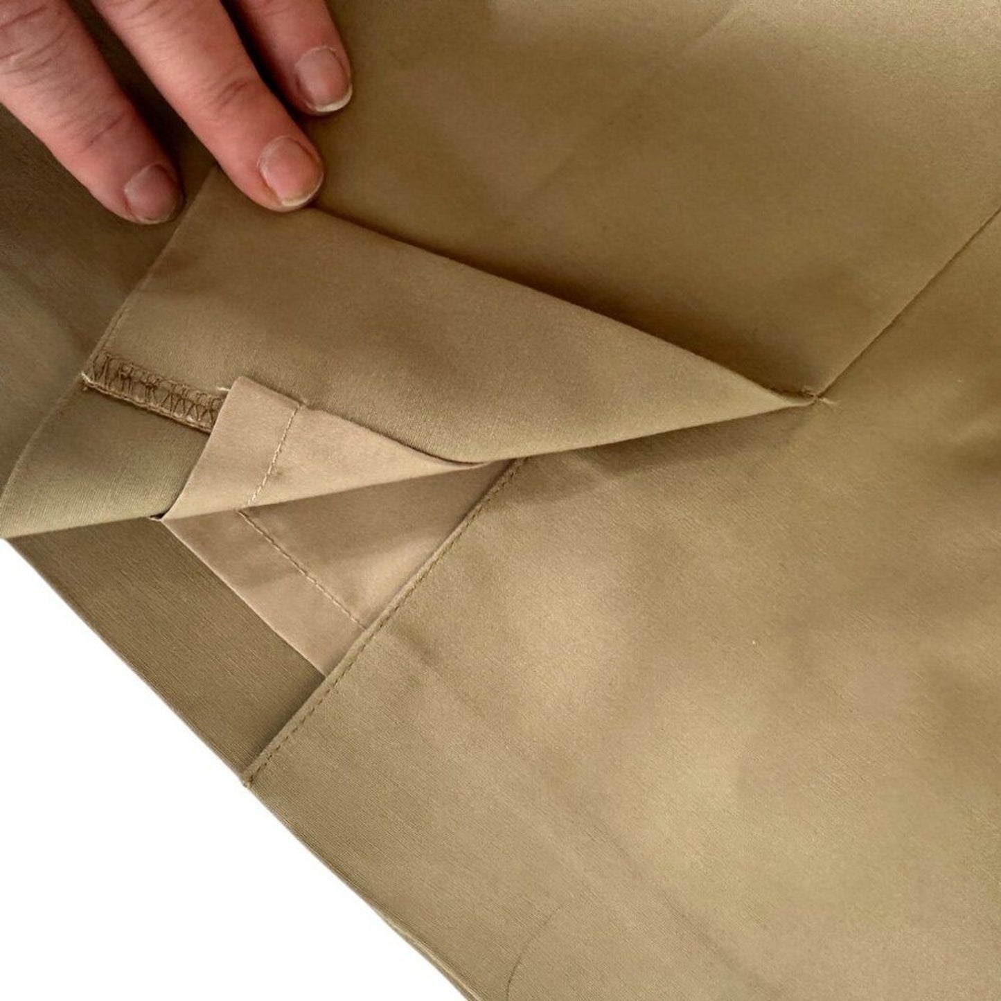 Banana Republic Tan Cap Sleeve Straight Midi Straight Office Dress size 8 Petite
