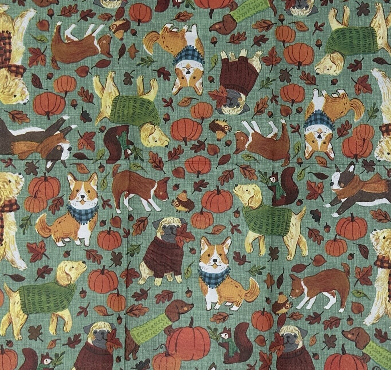 Servilletas con decoupage de perros de otoño, calabazas de Halloween y acción de gracias, manualidades para cócteles