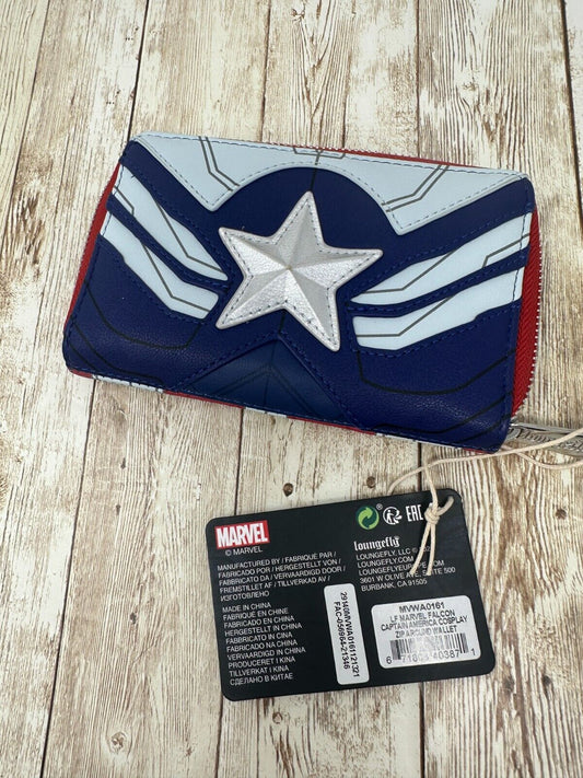 Loungefly Marvel Captain America Zip Around Wallet Falcon and the Winter Soldier