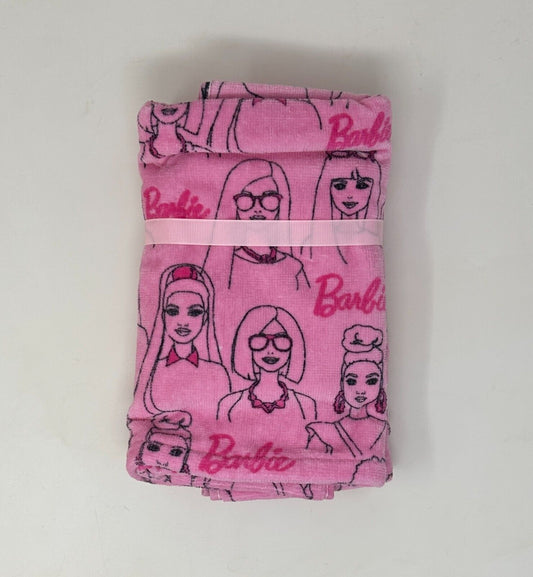Barbie girls pink hand towels