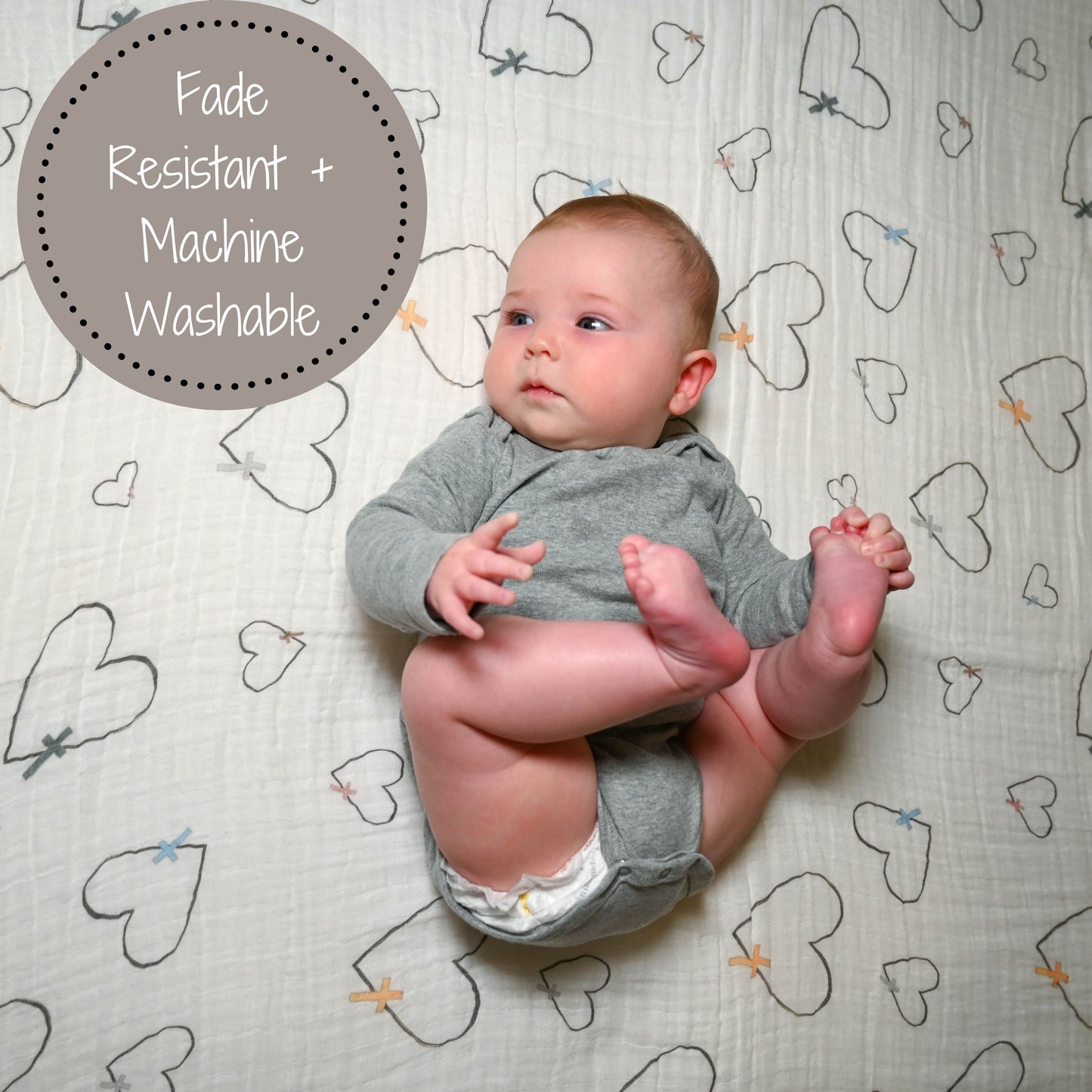 The Love of Christ Heart Baby Muslin Swaddle Blanket