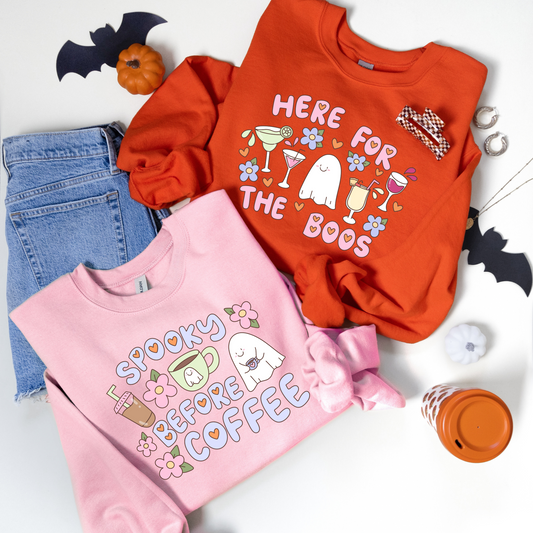 Here for the Booos Adult Sweatshirt