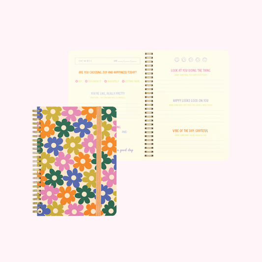 Bold Floral Mini Gratitude Journal