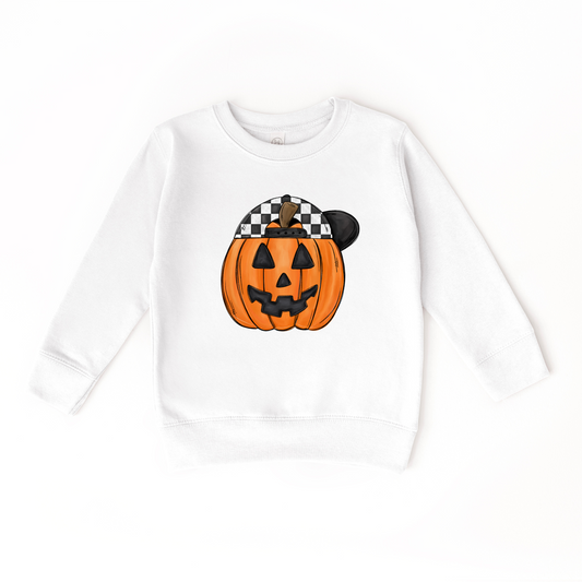 Pumpkin Backwards Hat Sweatshirt