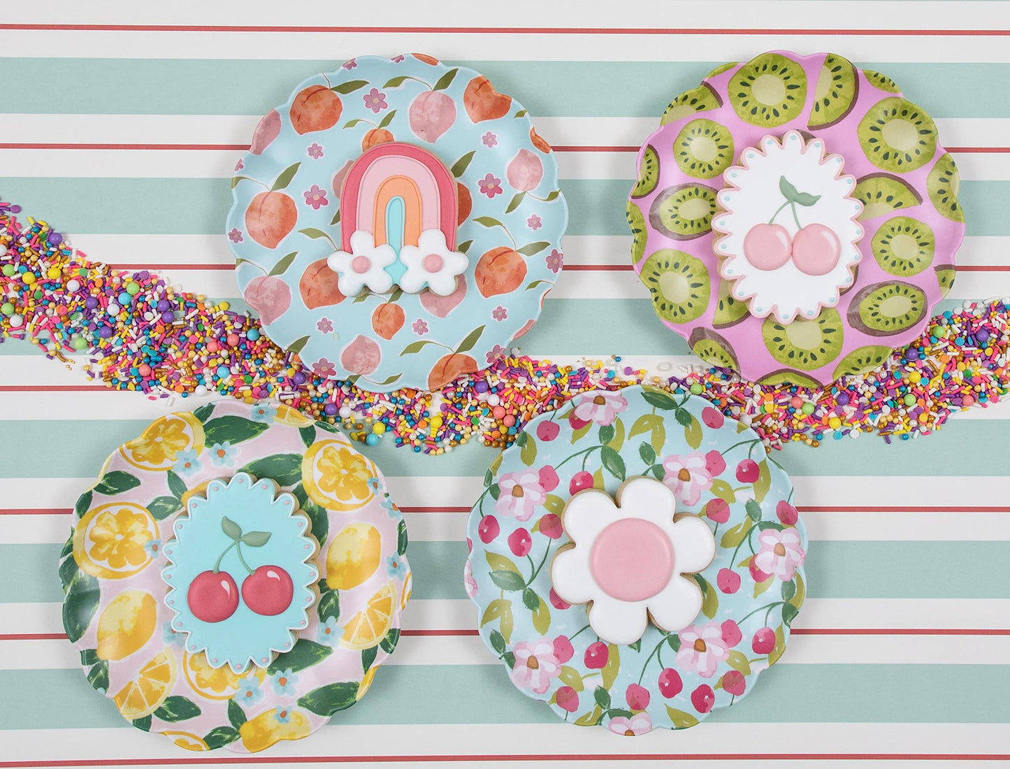 Plato de melamina Mud Pie Peach