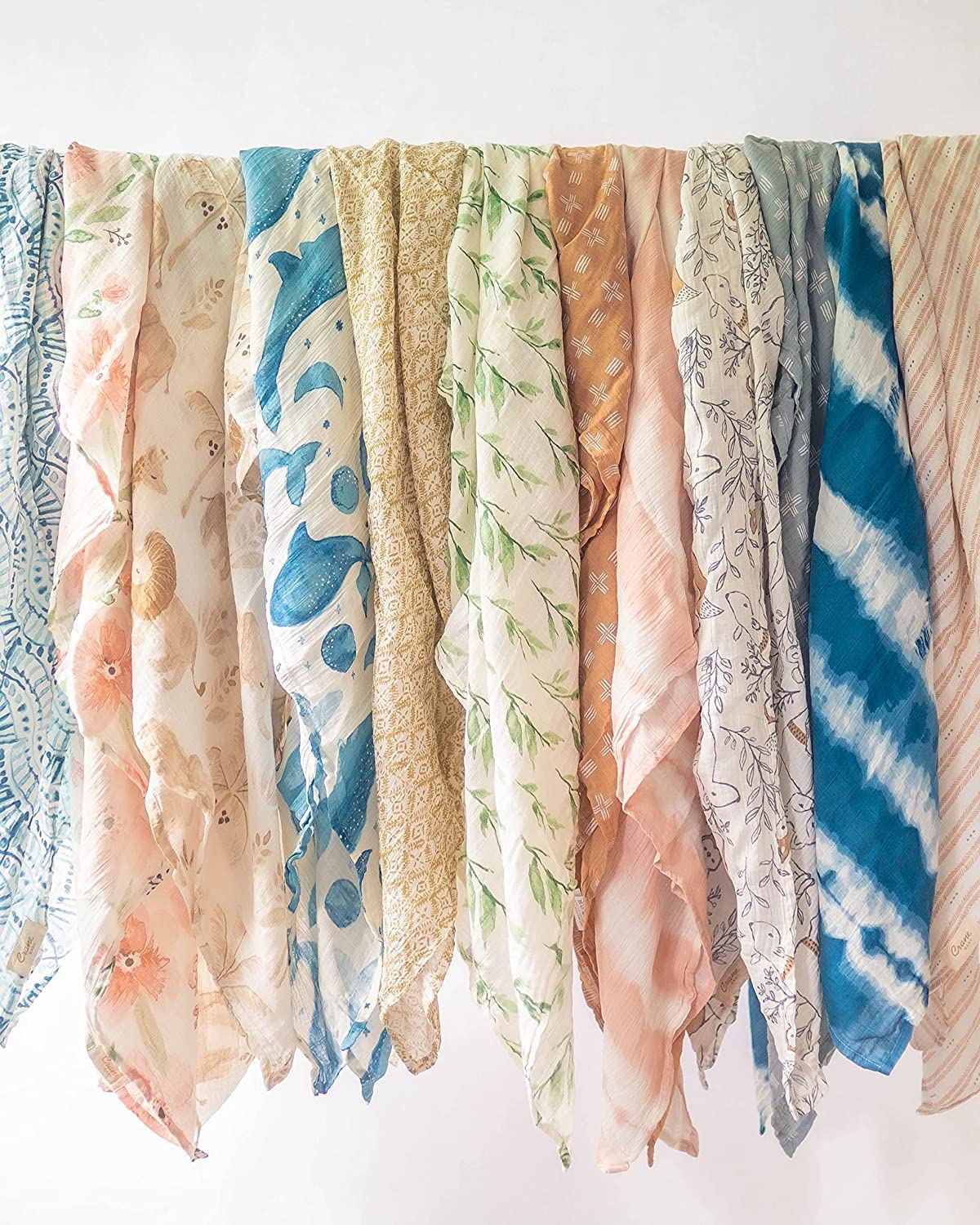 Colección Crane Baby Caspian, mantas individuales para envolver al bebé