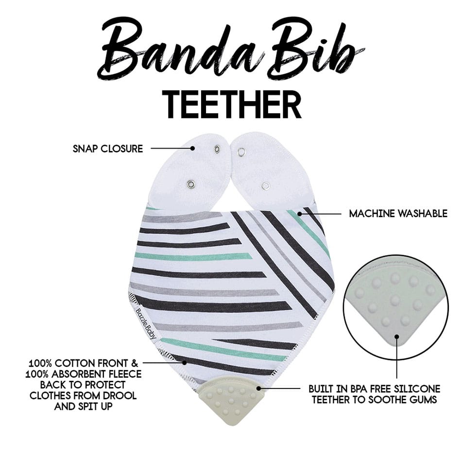 Banda Bib with Teether Attached - Various Colors