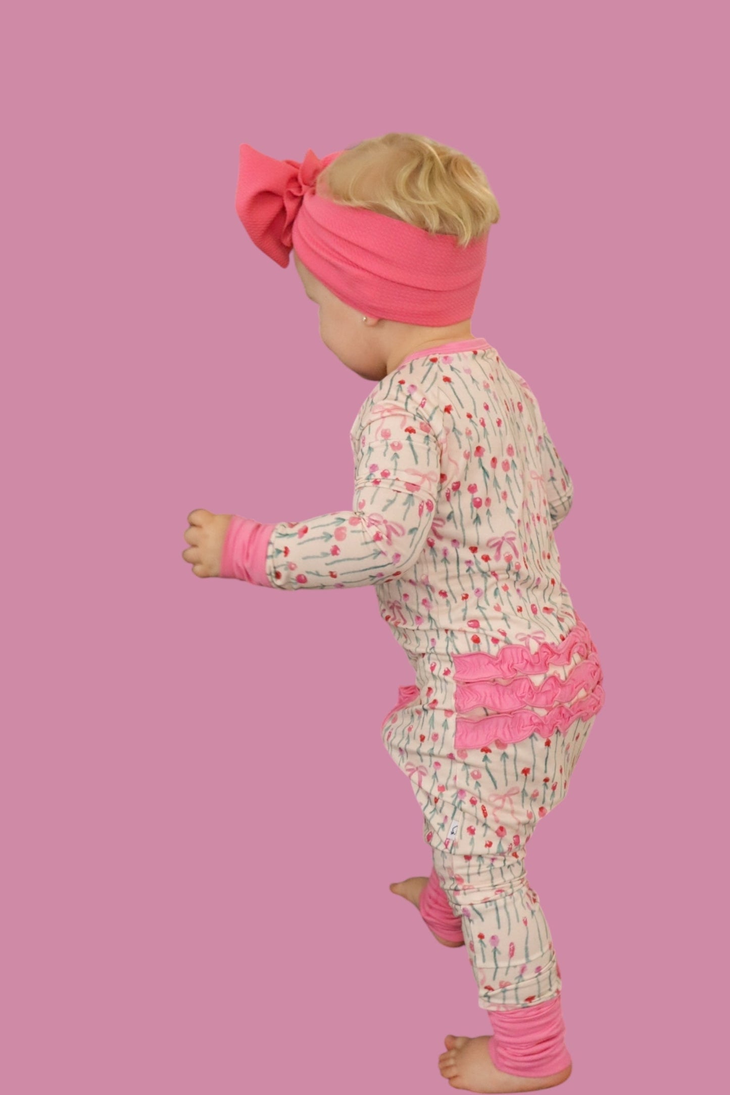 BLOOMS & BOWS DREAM RUFFLE ROMPER