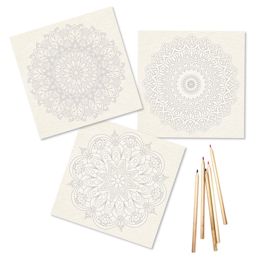 Mandala Coloring Sheets - Deluxe 110lb Paper, Artist Quality