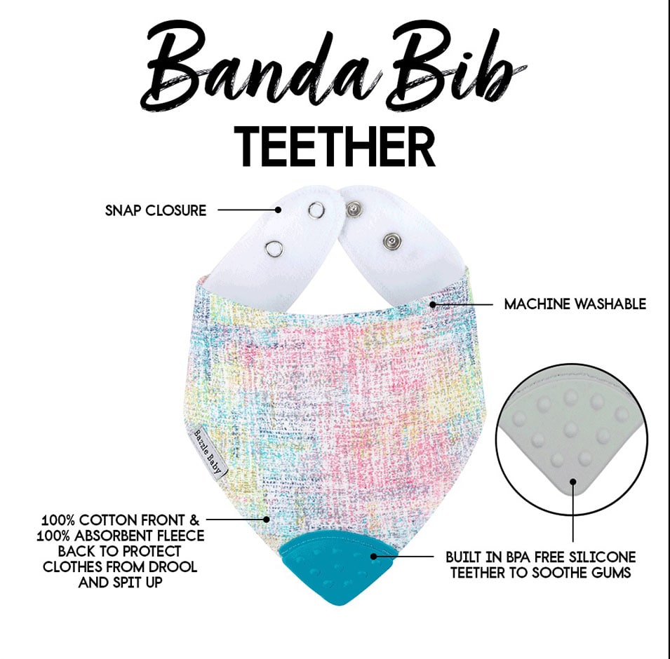 Banda Bib with Teether Attached - Various Colors
