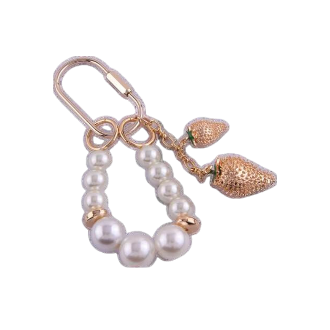 Golden Strawberries Bag Charm