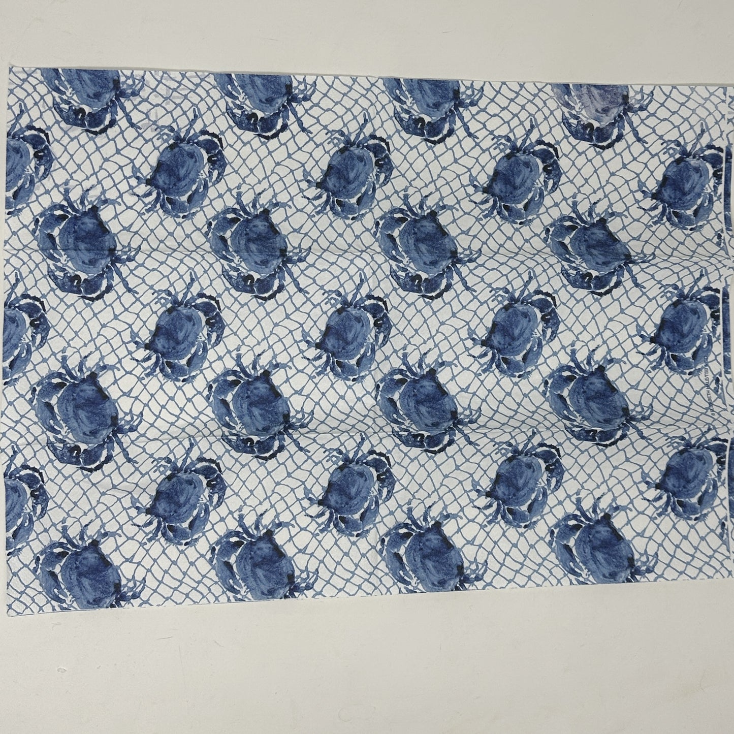 Servilletas con diseño de cangrejo, diseño costero, papel para cóctel, diseño náutico, azul y rojo, con langosta de Nueva Inglaterra