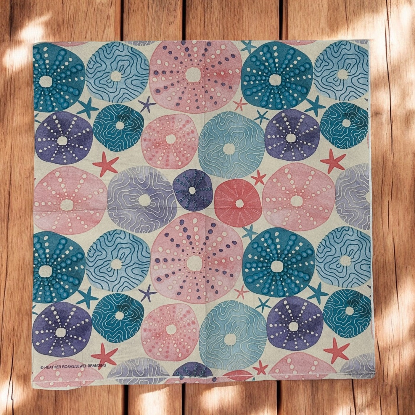 Decoupage Napkins Summer Starfish Beach Days Seashell Blue Green Cocktail Paper