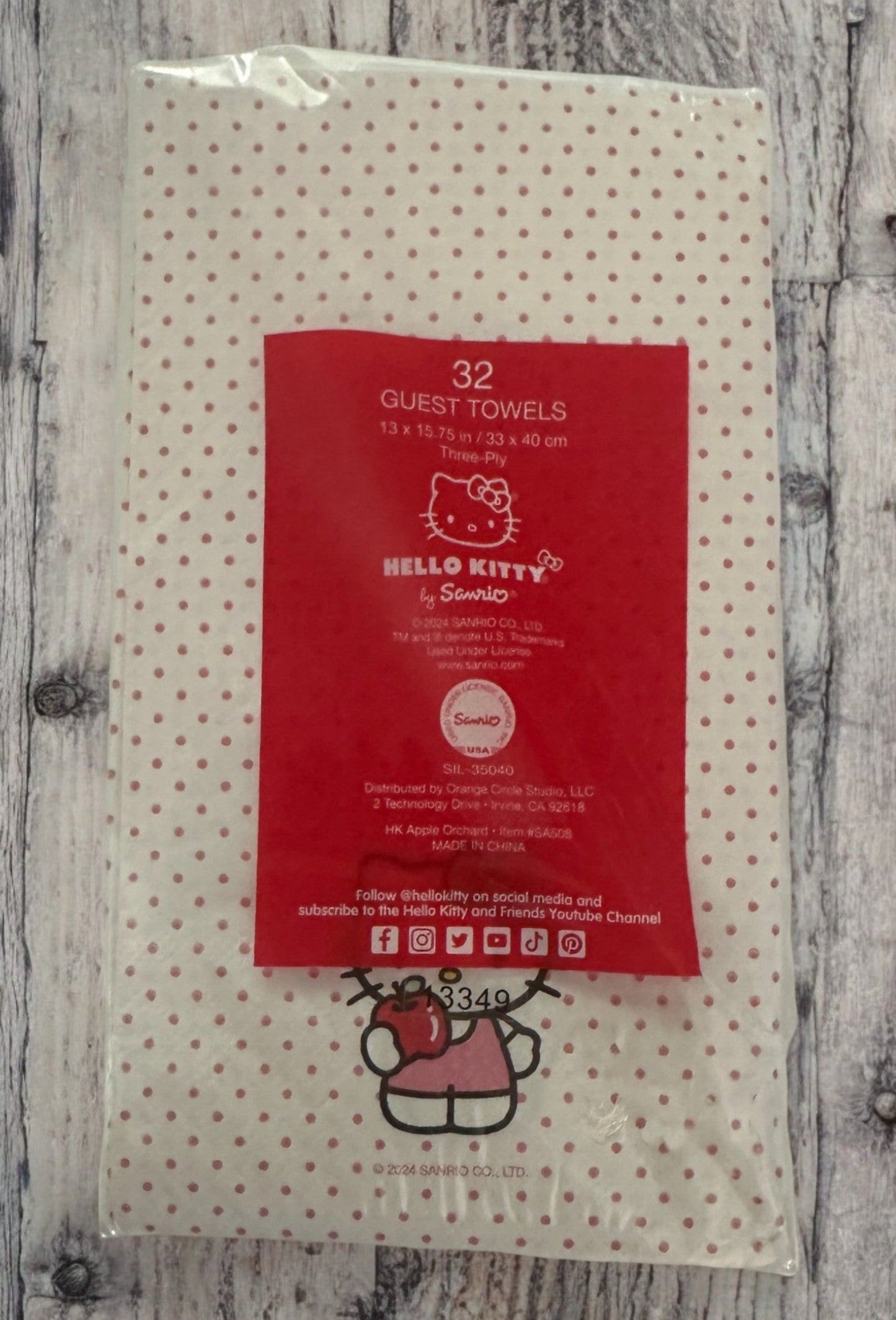 Servilletas de papel para invitados Hello Kitty Fall Sweetest Apple Orchard Pink 32