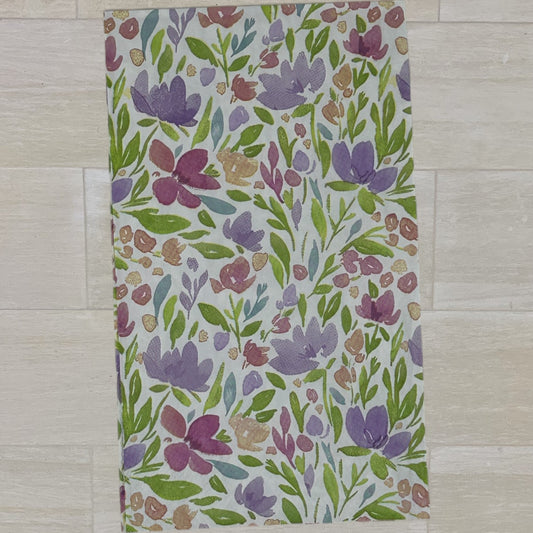 Decoupage Napkins Spring Wildflowers Blue Yellow Purple Guest Paper Crafts