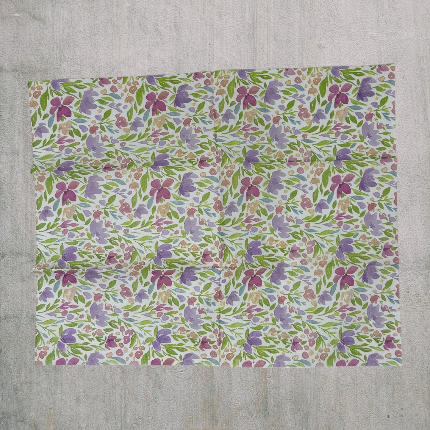 Decoupage Napkins Spring Wildflowers Blue Yellow Purple Guest Paper Crafts