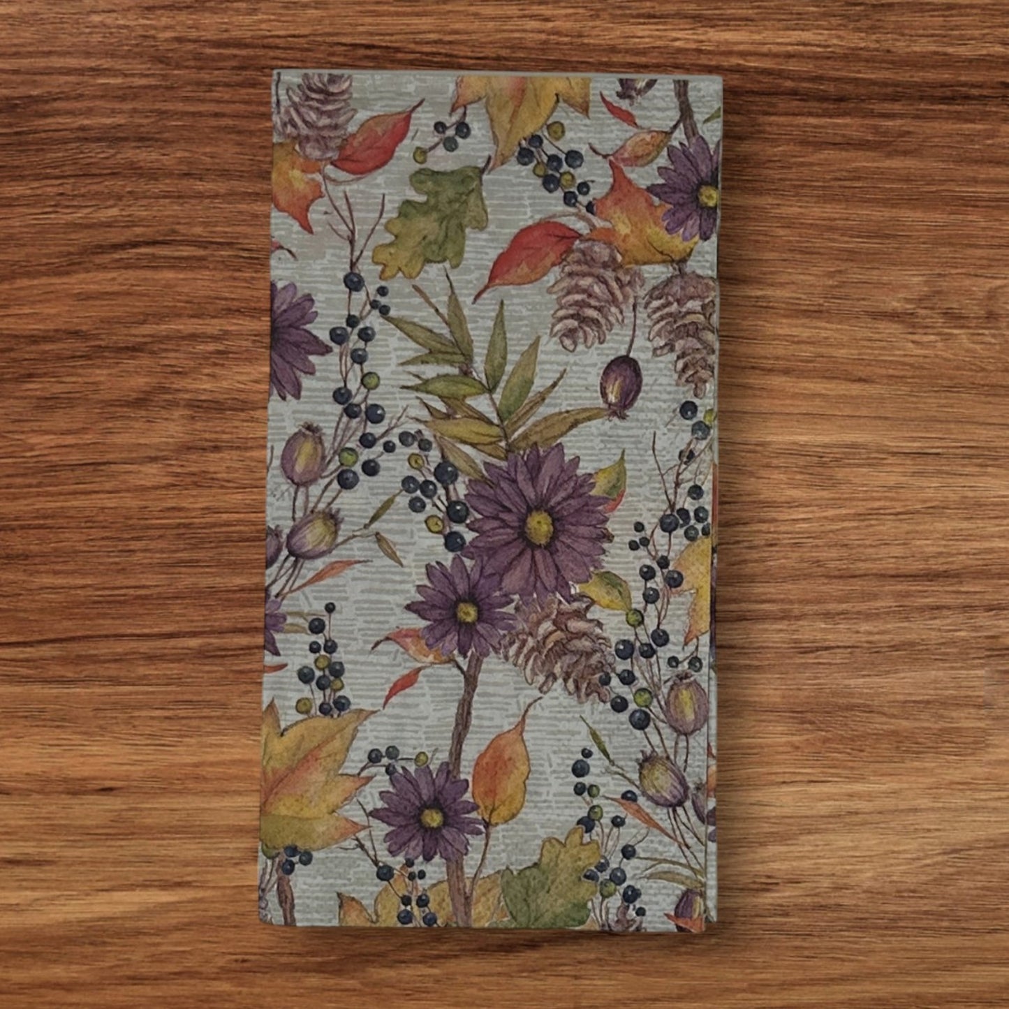 Decoupage Napkins Fall Floral Berries Thanksgiving Orange Yellow Rust Green Blue Purple Guests Paper Crafts