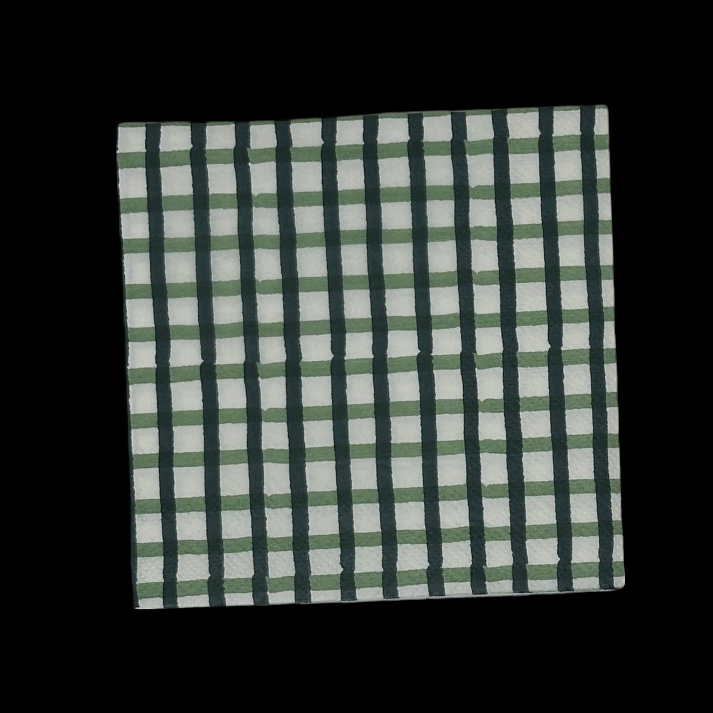 Decoupage Napkins Green White Christmas Plaid Light Dark Holiday Crafts