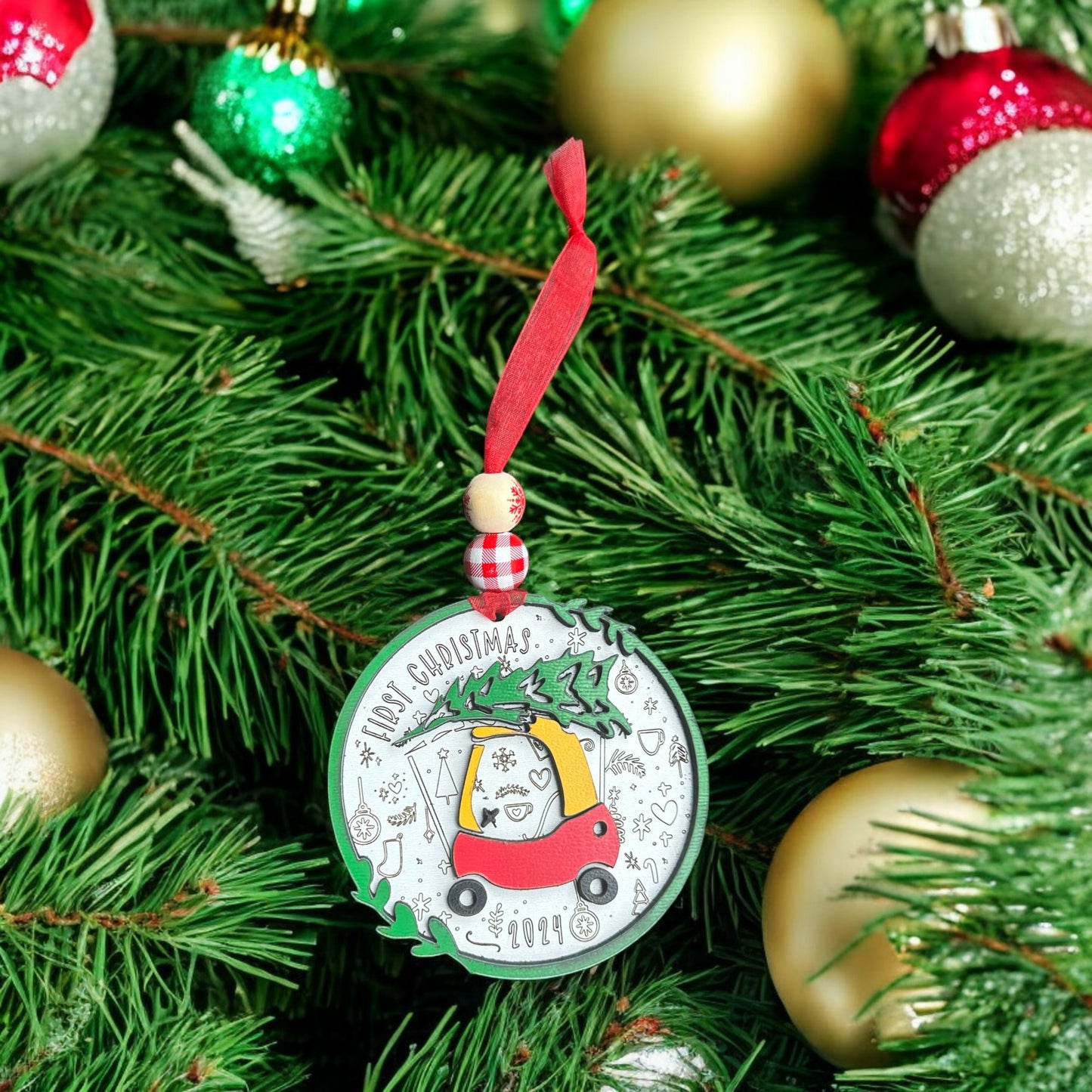 Baby's First Christmas Ornament - Little Coupe Keepsake | Holiday Decor & Gifts