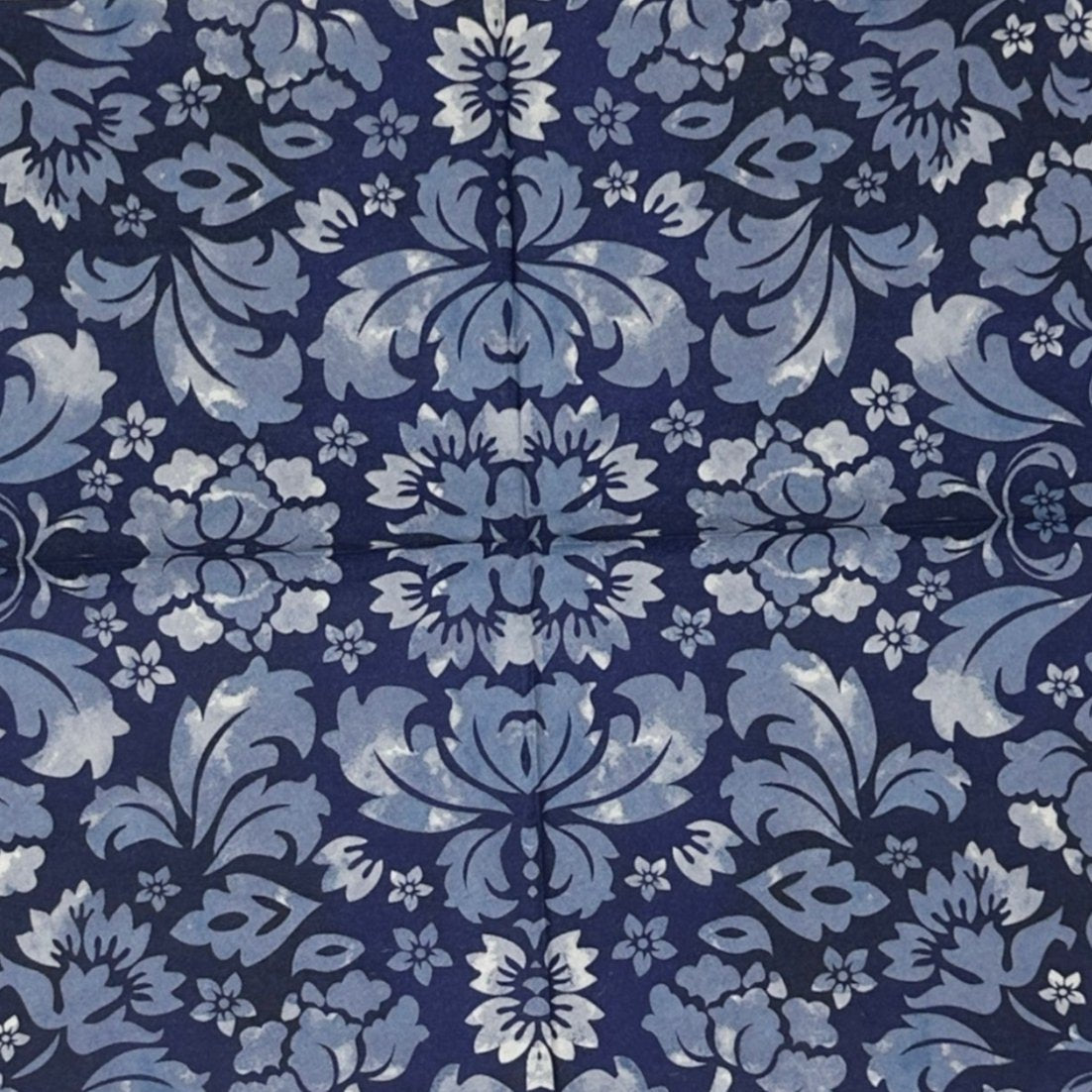 Decoupage Napkins Blue White - Floral Stripes & Dots Paper Crafts for Elegant DIY Projects