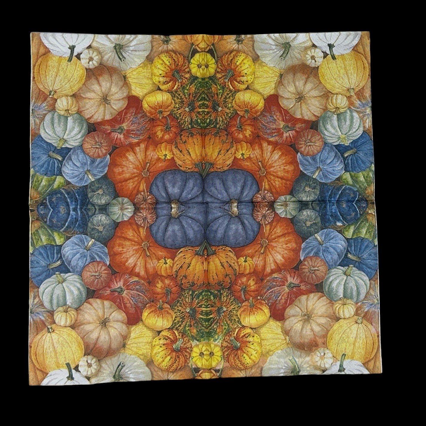 Decoupage Napkins Fall Pumpkin Patch Thanksgiving Halloween Orange Yellow Blue Cocktail Paper Crafts Cardmaking