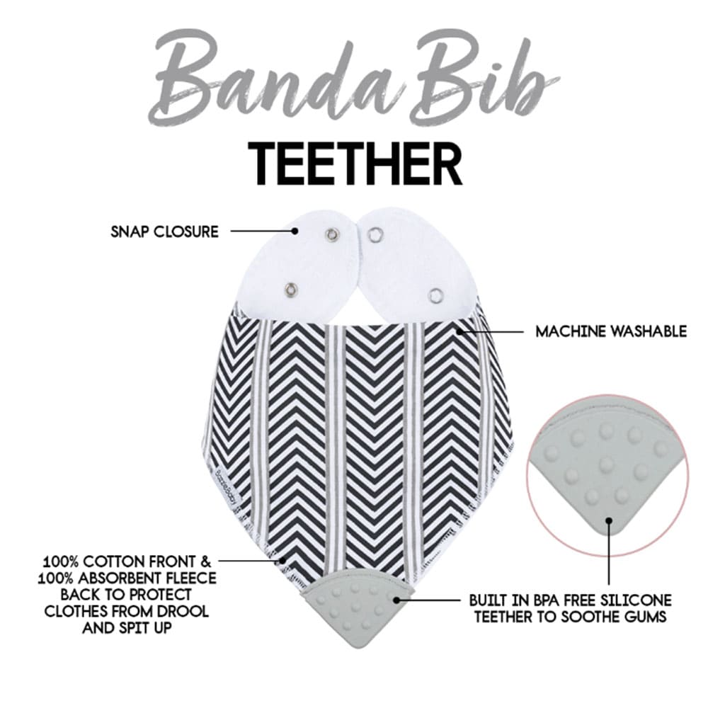 Banda Bib with Teether Attached - Various Colors