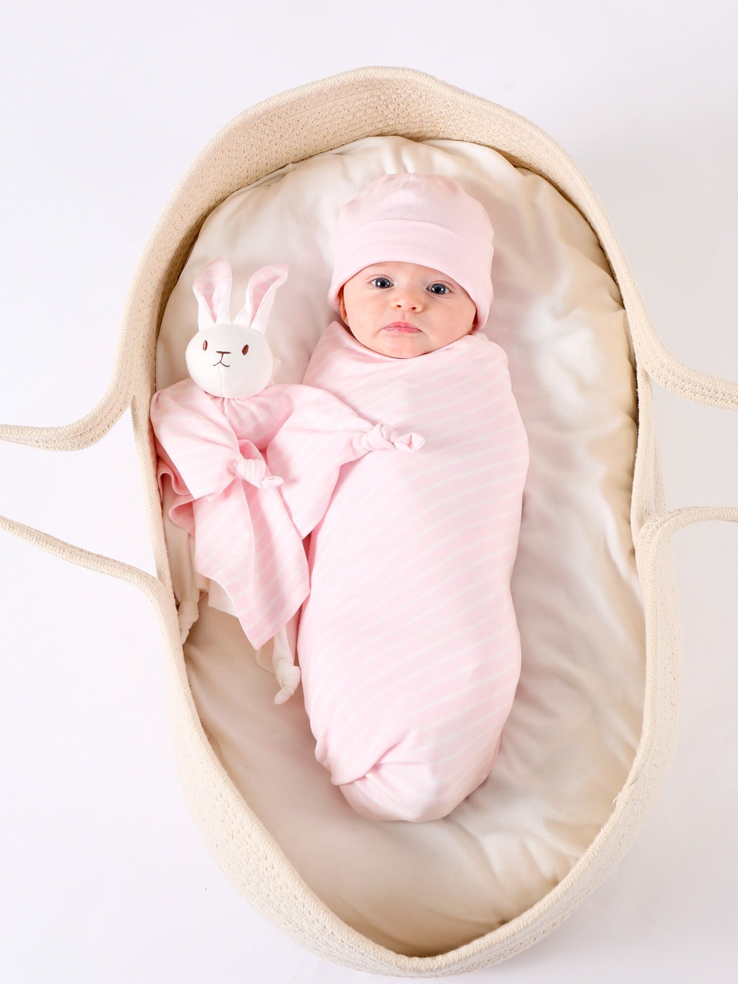 Lovey Bunny Blanket Friend - Pink Stripe