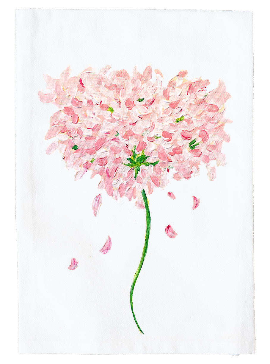 Bright Pink Hydrangea Kitchen Towel