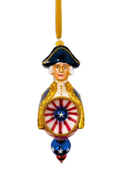 George Washington Reflector Glass Ornament