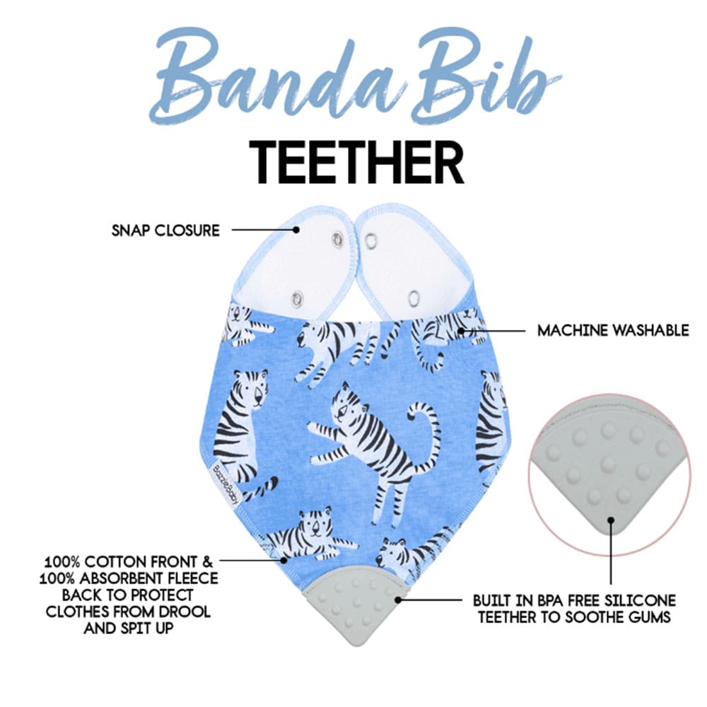 Banda Bib with Teether Attached - Various Colors
