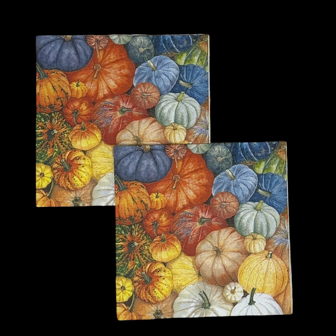 Decoupage Napkins Fall Pumpkin Patch Thanksgiving Halloween Orange Yellow Blue Cocktail Paper Crafts Cardmaking