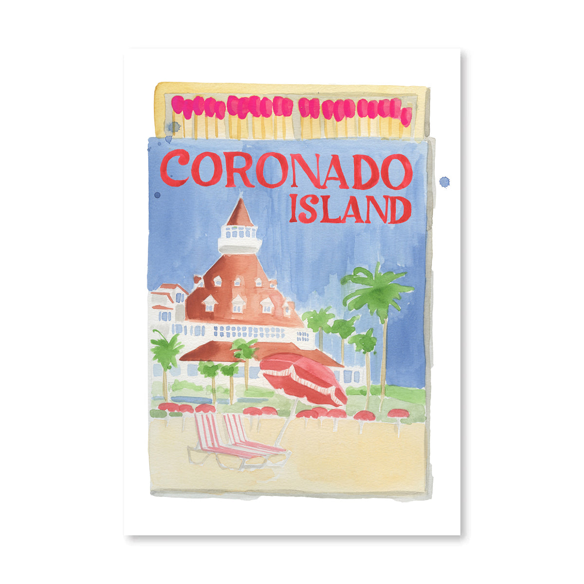 Coronado Island Matchbook Art Print