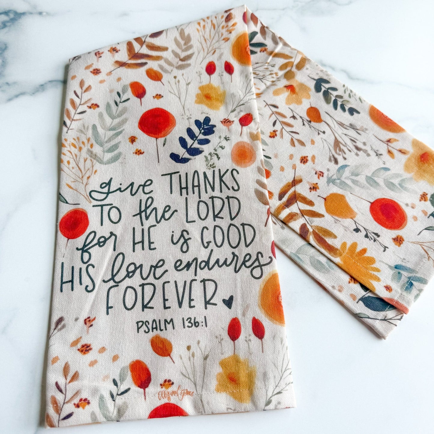 Give Thanks Tea Towel