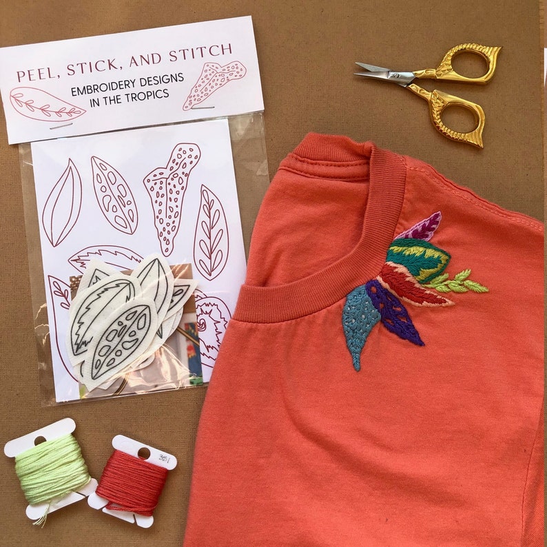 In The Tropics - Peel Stick and Stitch Hand Embroidery Patterns