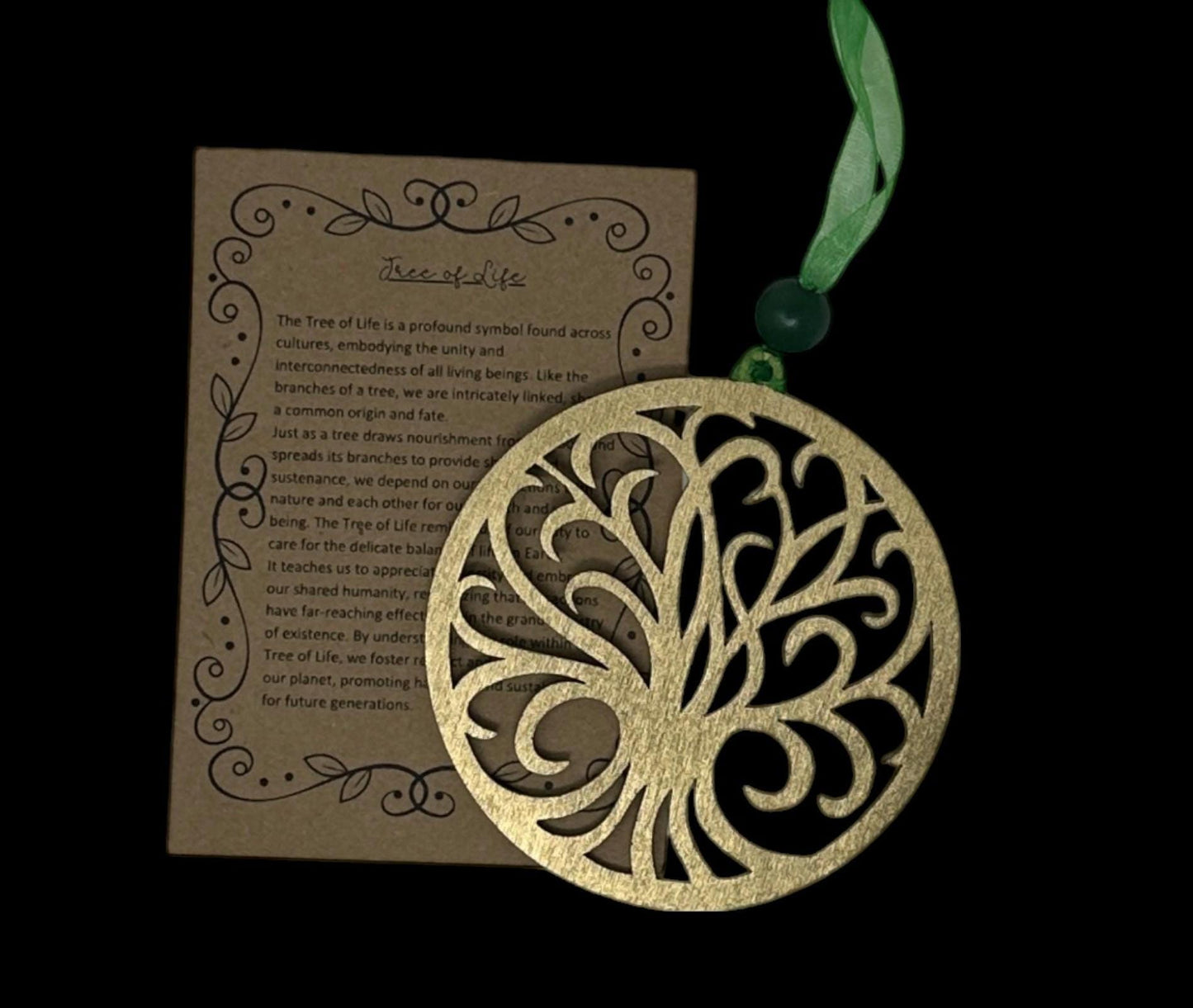 Tree of Life Family Divine Tapestry Wood Story Ornament Hang Tag Car Charm Gift