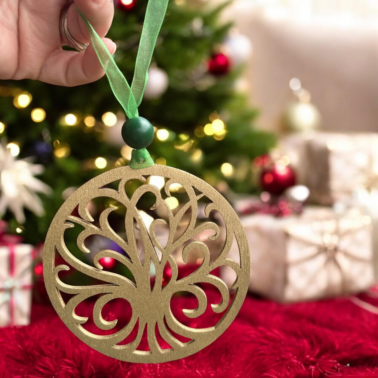 Tree of Life Family Divine Tapestry Wood Story Ornament Hang Tag Car Charm Gift