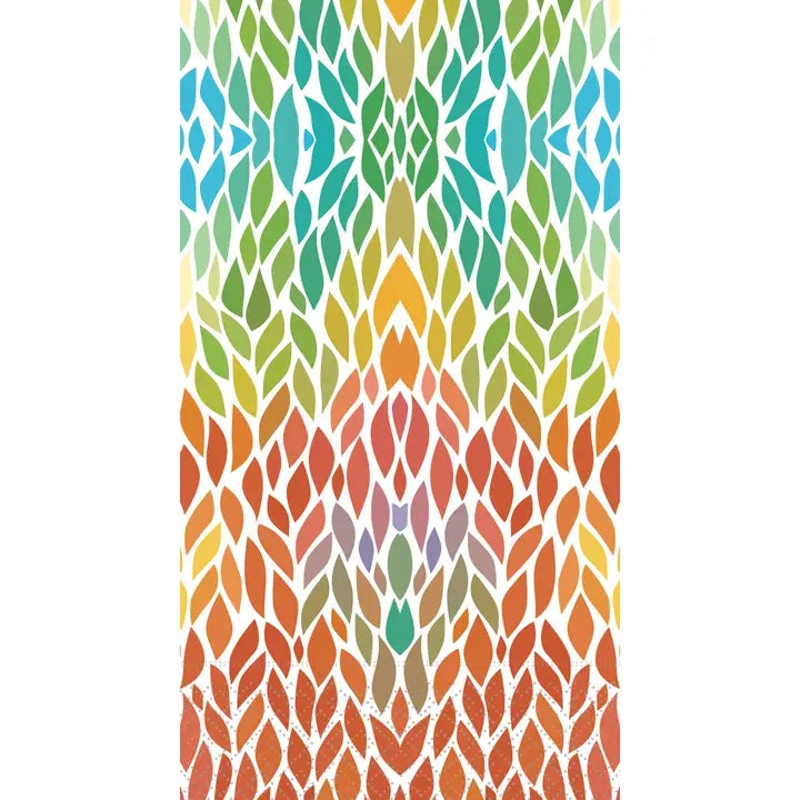 Leaves Mosaic Rainbow Guest Decoupage Napkins – 8.5” x 4.5” (Set of 2)