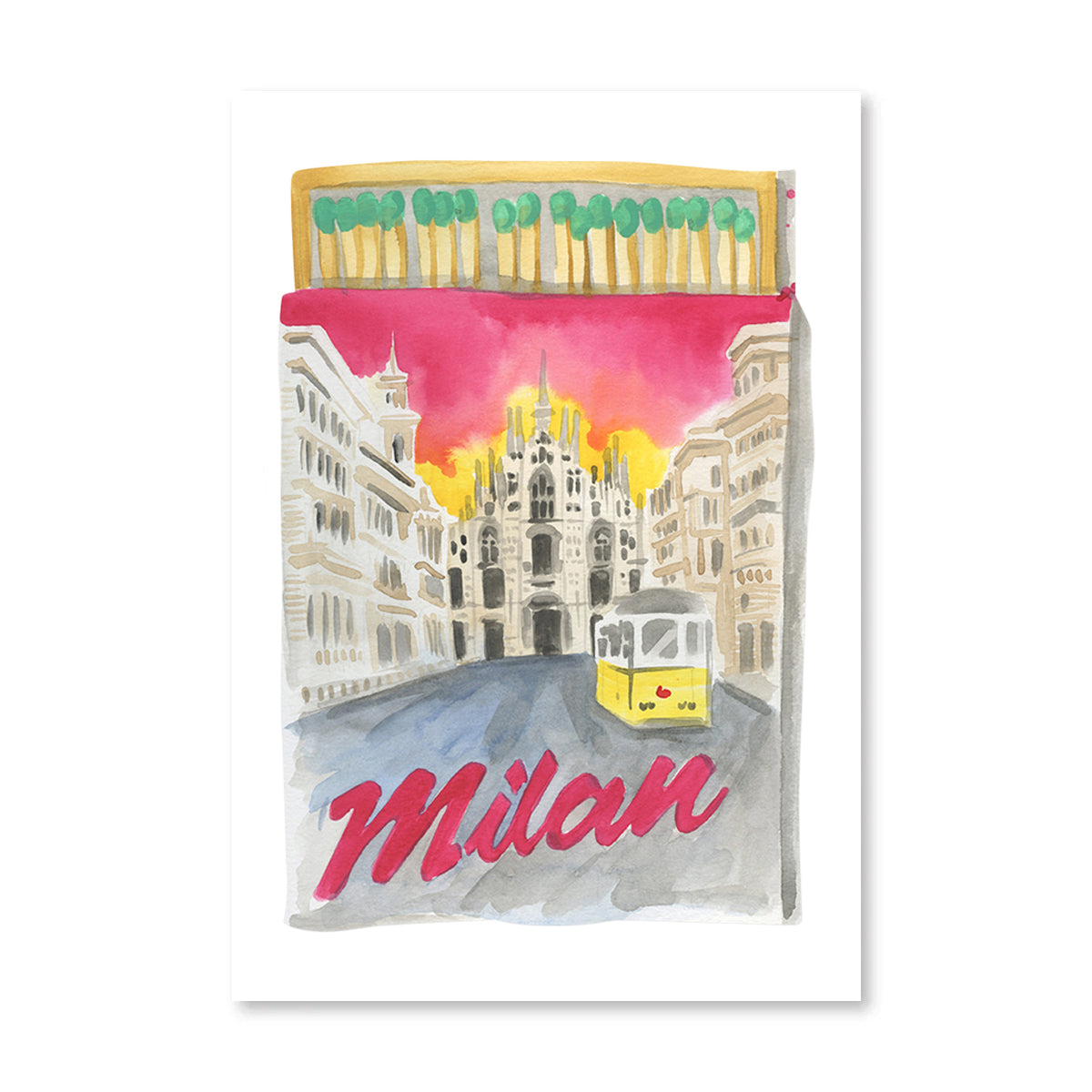 Milan Matchbook Art Print