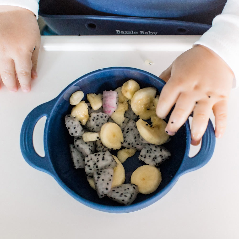 Foodie® Suction Bowls with Lid + Spoon: Assorted Colors
