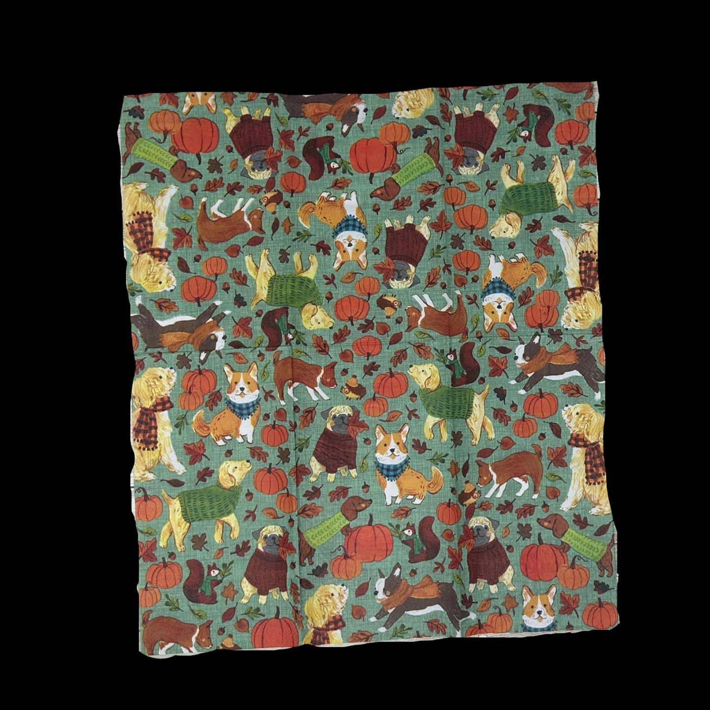 Decoupage Napkins Fall Dogs Puppies Halloween Thanksgiving Pumpkins Cocktail Paper Crafts