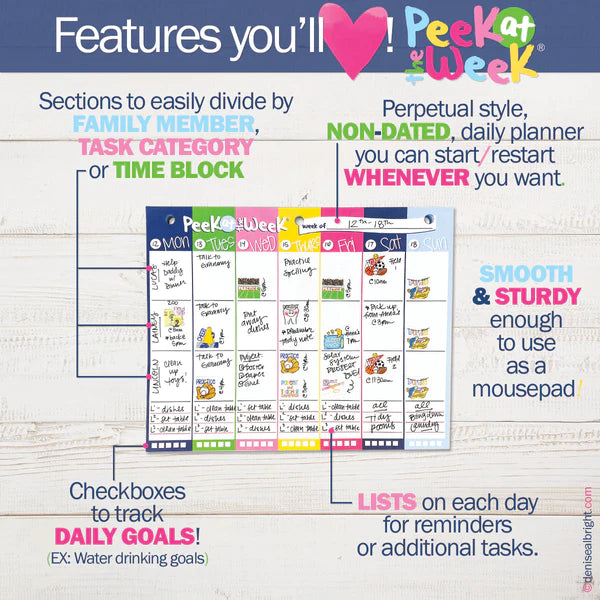Planificador semanal Peek at the Week