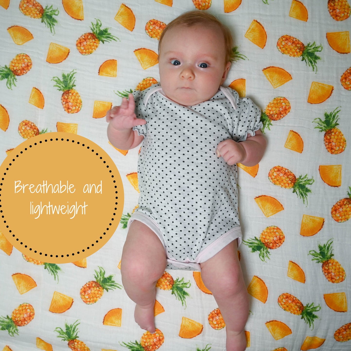 Pineapple Of My Eye Baby Muslin Swaddle Blanket