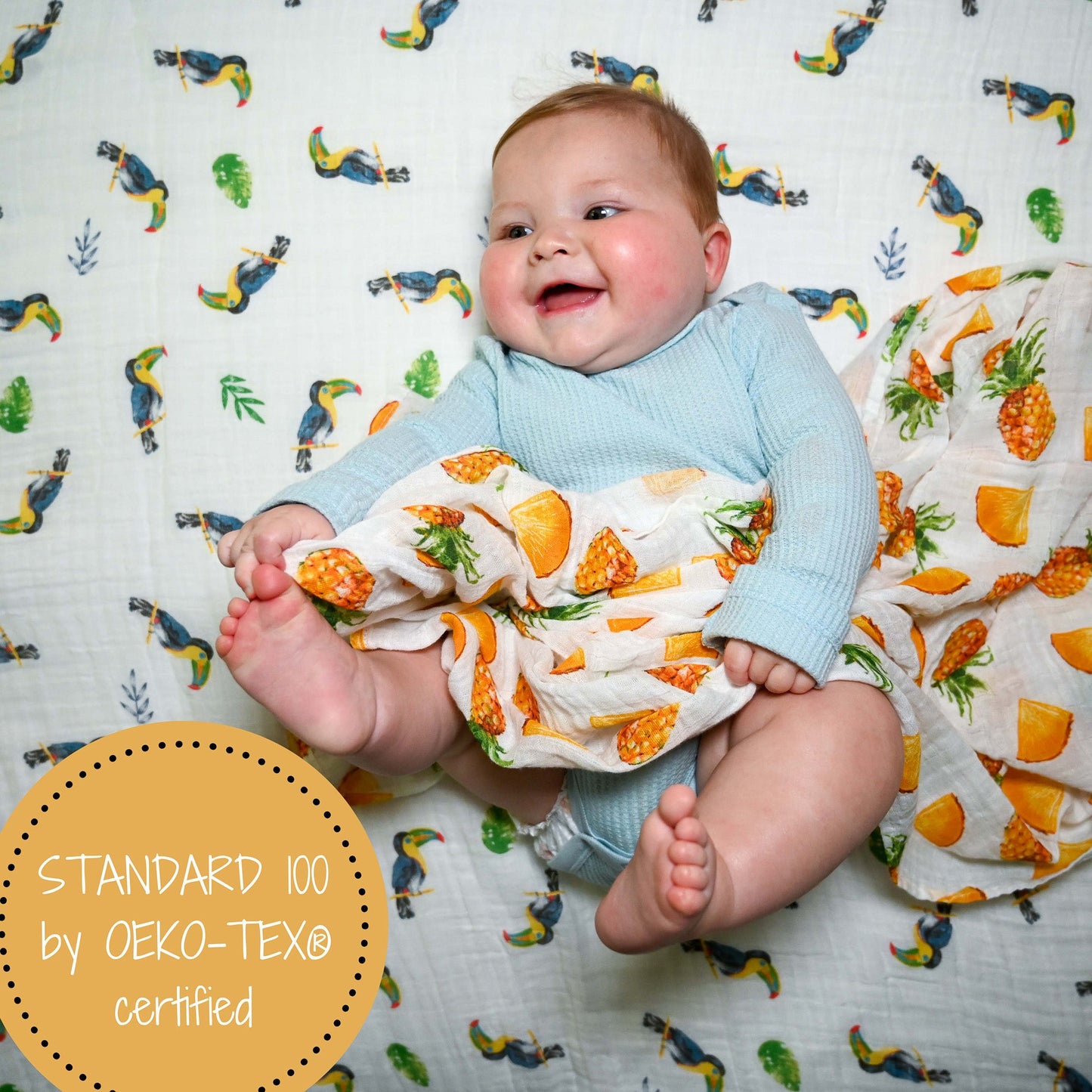 Pineapple Of My Eye Baby Muslin Swaddle Blanket