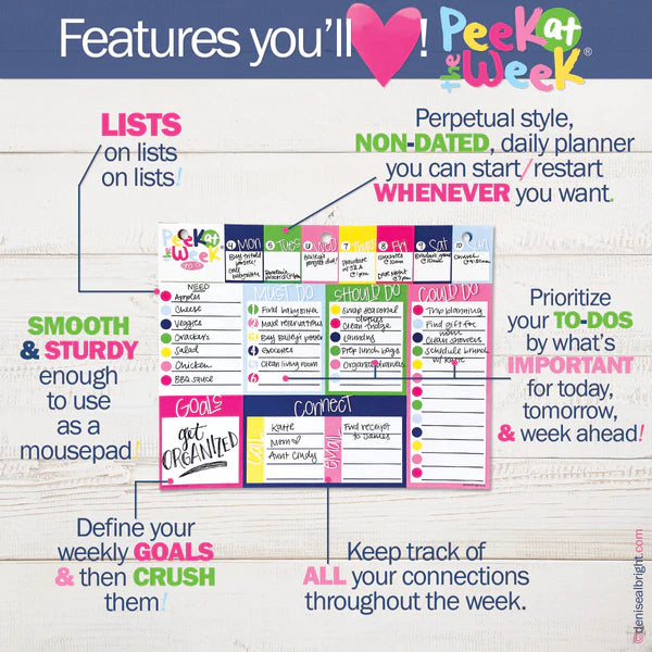 Planificador semanal Peek at the Week
