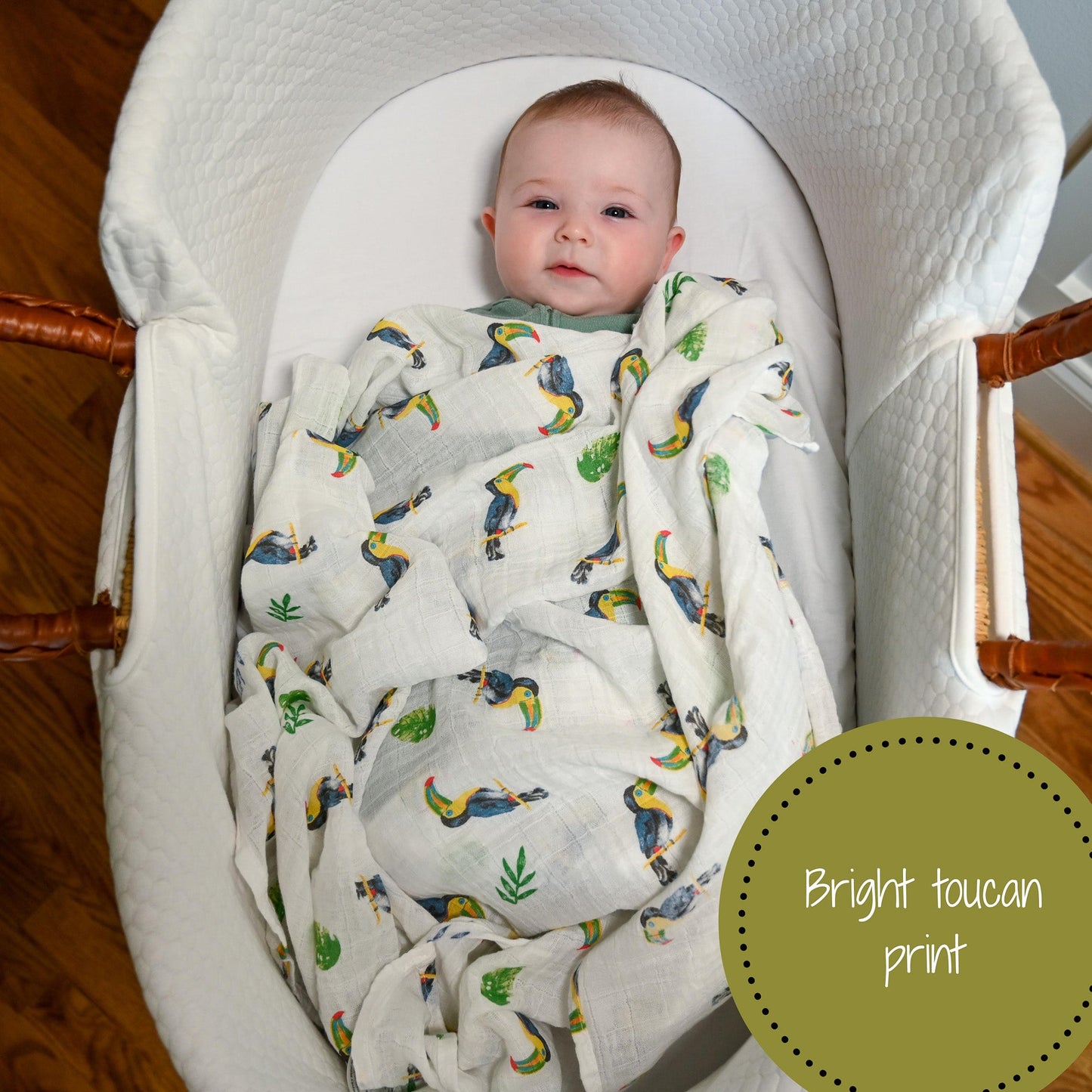 Toucan I Am Baby Muslin Swaddle Blanket