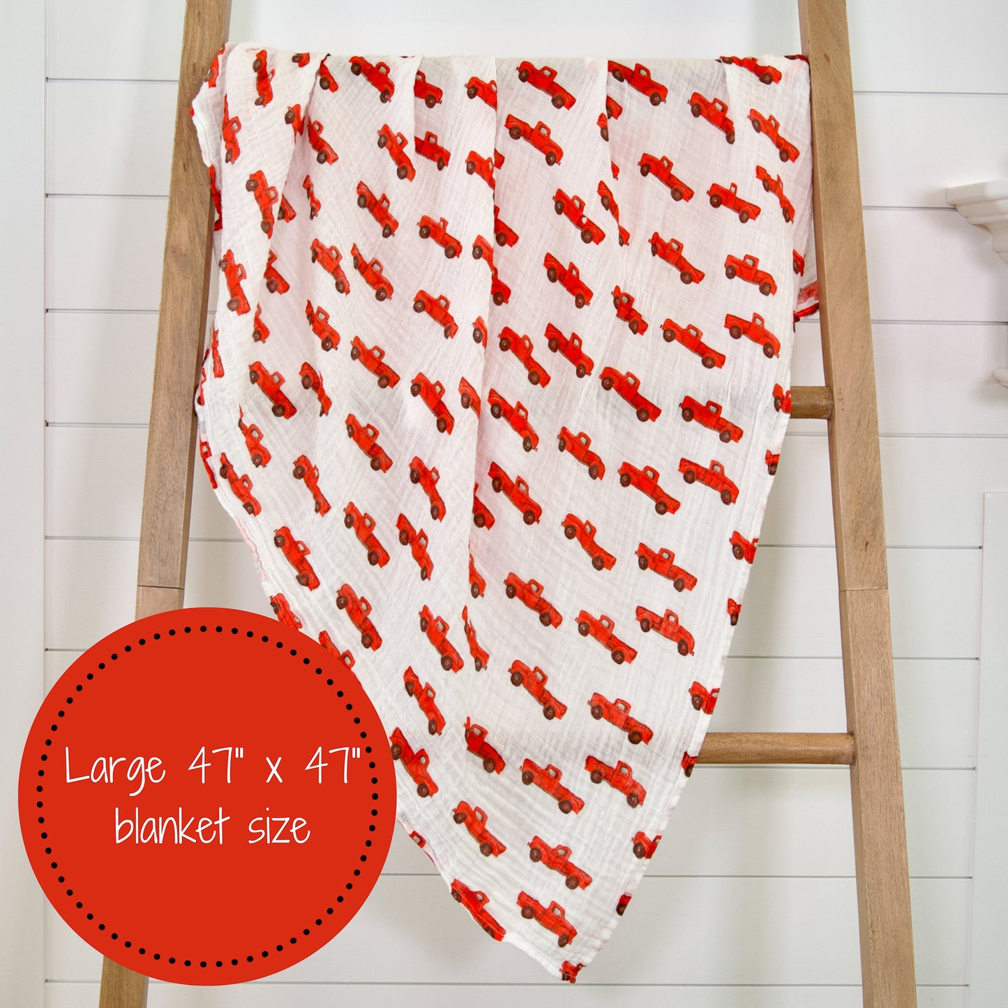 Truck Baby Muslin Swaddle Blanket