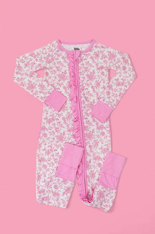 ROSEWOOD TOILE DREAM RUFFLE ROMPER