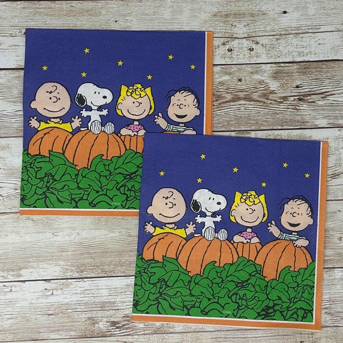 Great Pumpkin Charlie Brown Halloween Decoupage Napkins – Peanuts Luncheon Size Napkins with Snoopy, Linus & Lucy – Fall Crafting Supplies