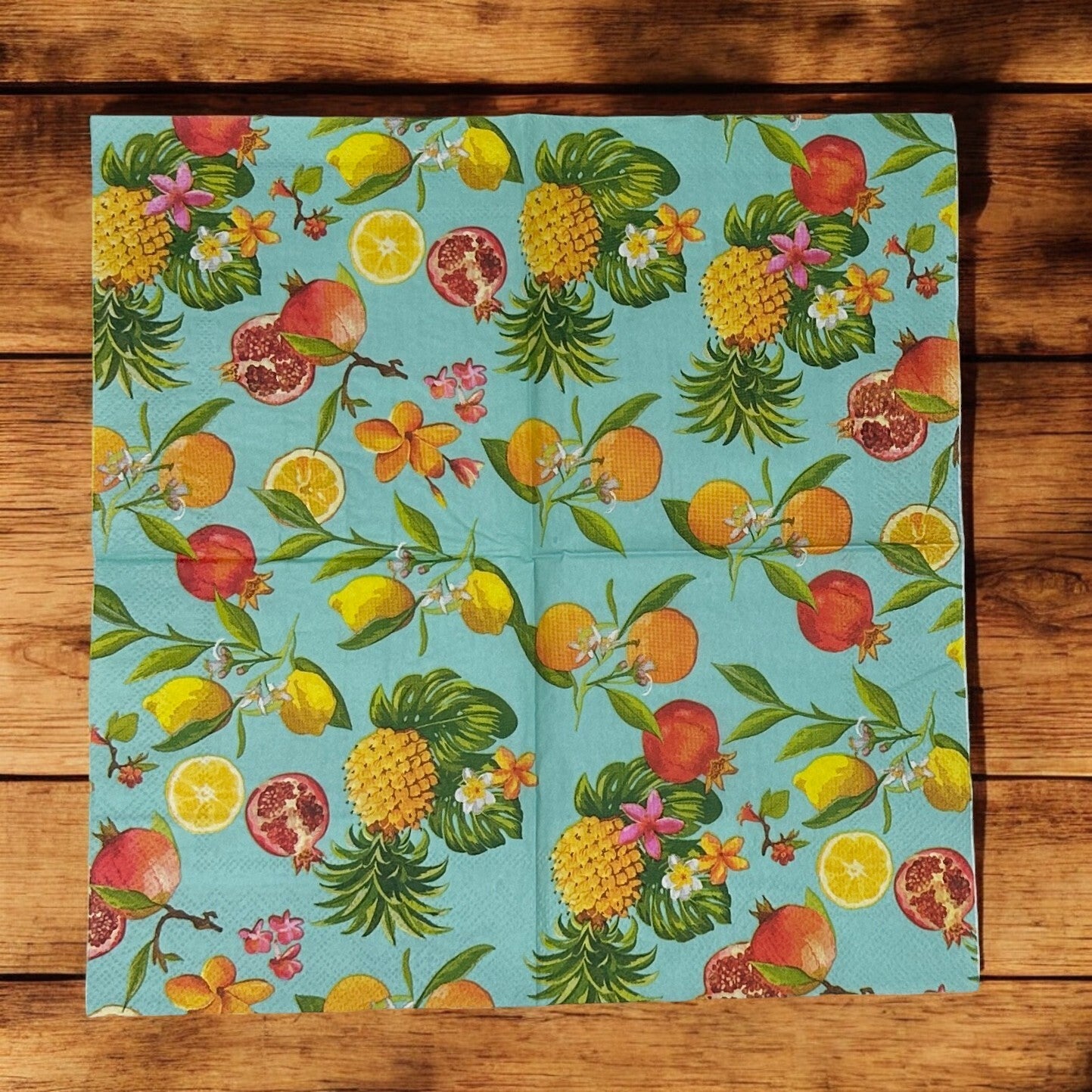 Decoupage Napkins Tropical Fruit Pineapples Cocktail Paper Summer Crafts